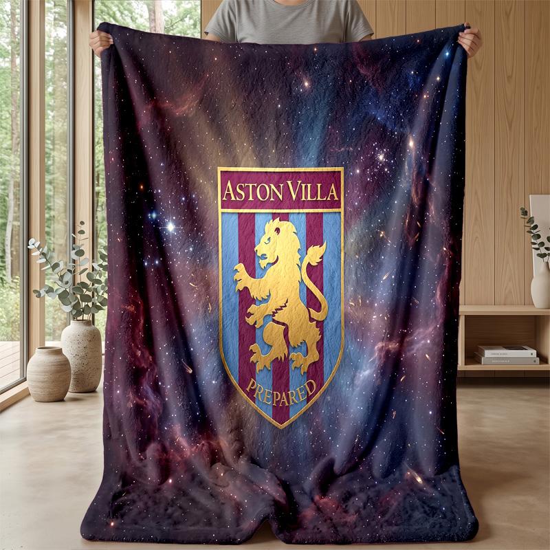 Coperta in Flanella con Stampa Aston Villa, Morbida Calda Leggera Coperta da Divano Letto Campeggio