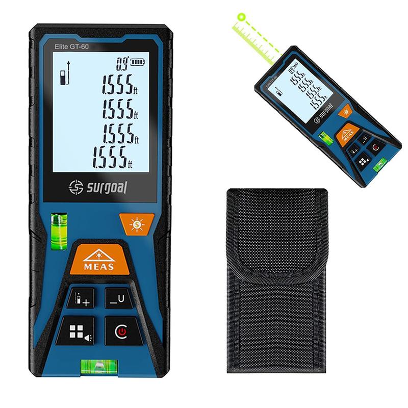 Green Laser Rangefinder Tape Multi-Measuring Digital Handheld Building Laser Distance Meter With Horizontal Bubble