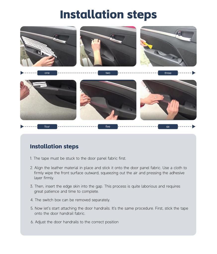 Hyundai Elantra 16-19 Leder Türverkleidung Armlehne Aufbereitung.
