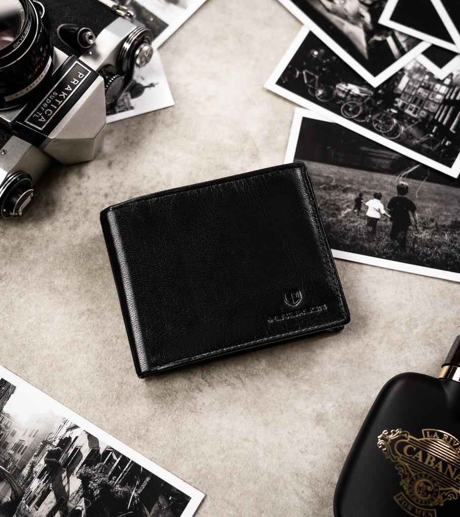 Peterson Mittlere Leder Geldbörse und Schlüsselanhänger Geschenkset für Herren