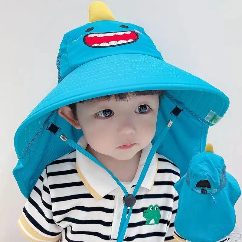 Outdoor Summer Hat for Kids Children Sun Hat Neck Ear Cover Sun Protection Beach Caps Kids Boy Girl Flap Cap for Children