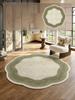 French Style Living Room Decoration Retro Carpet Round Rugs for Bedroom Anti-slip Bedside Floor Mat Washable Cloakroom Soft Rug