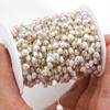 2meters 1meter Love Heart Chain Stainless Steel ABS Pearl Beads Chains for Necklace Bracelet Jewelry Making DIY Wholesale