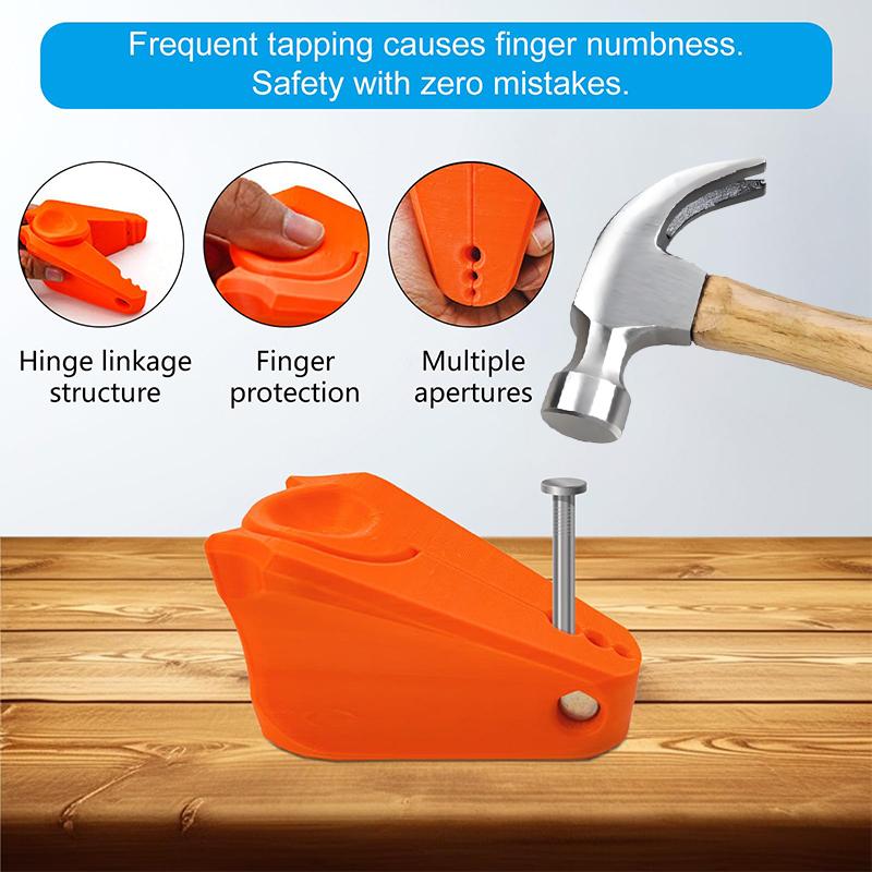

Ergonomic Nails Fixing Alignment Tool With Guard Suitable For Precise Hammering Home Improvement And Carpentry Pocket Sized оранжевый