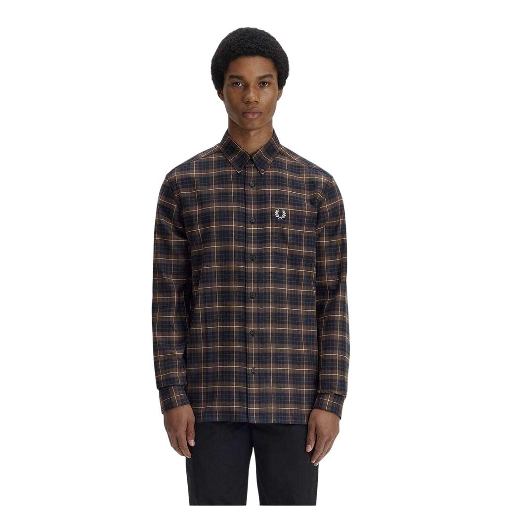 Fred Perry Herren Karomuster Button-Down Hemd