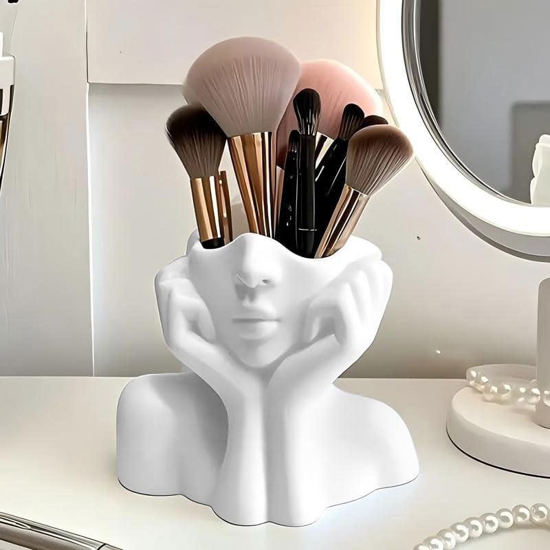Vase Reflections on Girls' Styling Art Flower Pot Pen Holder Desktop Storage Personalized Creative Decoration Crafts Accessories