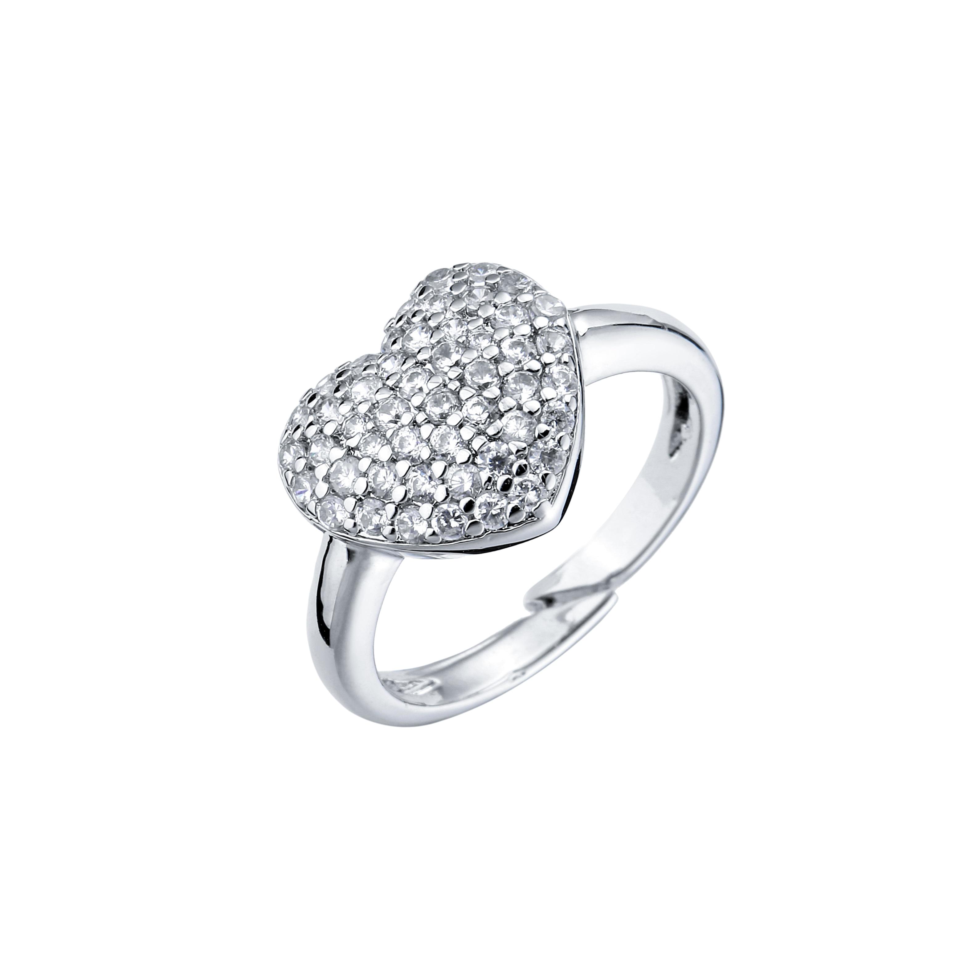 HECHENG, AAAAA Cubic Zirconia Women Heart Earrings Ring Necklace Zircon Set, Cooper 18K Plated Love Anniversary Gift