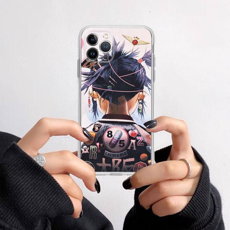 gorillaz Phone Case For iPhone 14 13 12 11 Pro Max XS X XR SE 2020 6 7 8 Plus Mini Transparent Shell