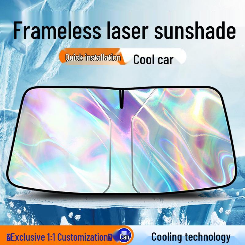 Car Windshield Laser Sunshade: Heat Insulation & Privacy Curtain
