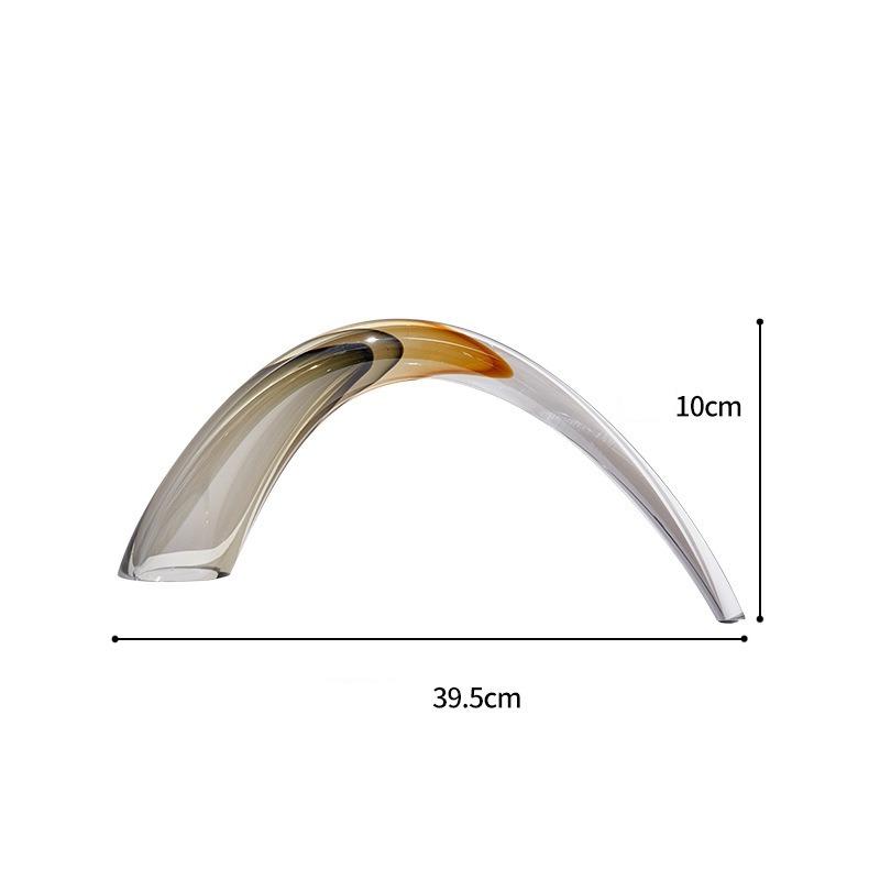 

Colored Glaze Ornaments Luxury Aesthetic Ornaments Modern Cow Horn Art Sculptures Living Room Furniture Decorative Accessories