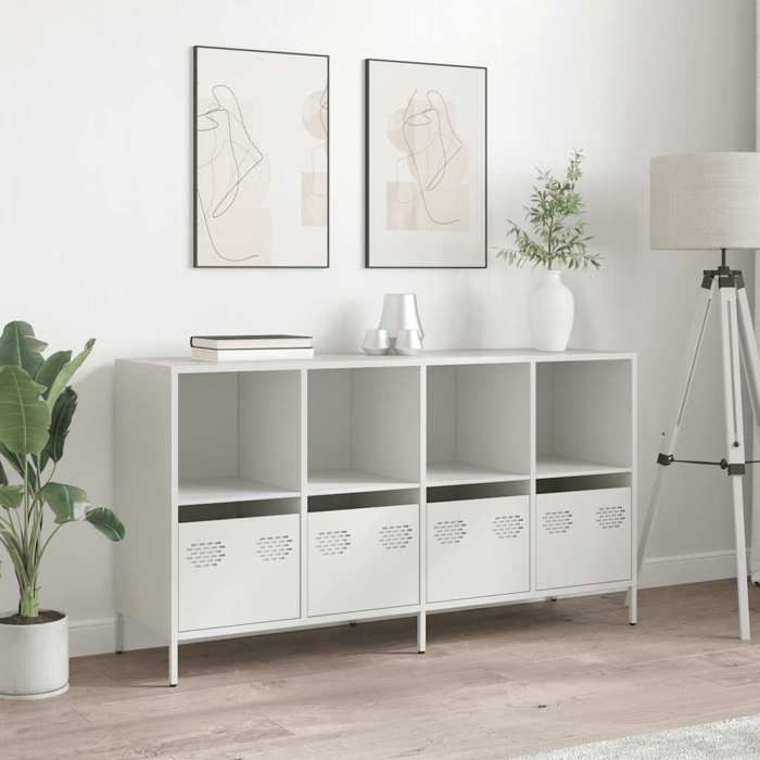 VidaXL Buffet White 135x39x73.5 Cm Cold-rolled Steel, Storage Furniture, Kitchen Storage Furniture, Furniture of 3307166