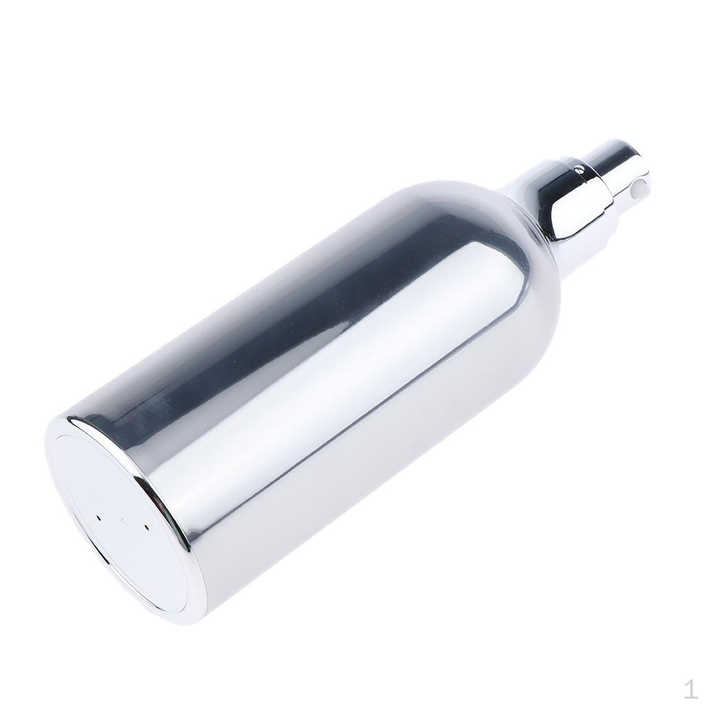 Airless Pump Bottle Refillable Black Vacuum Make Toiletries Liquid Container 100ml