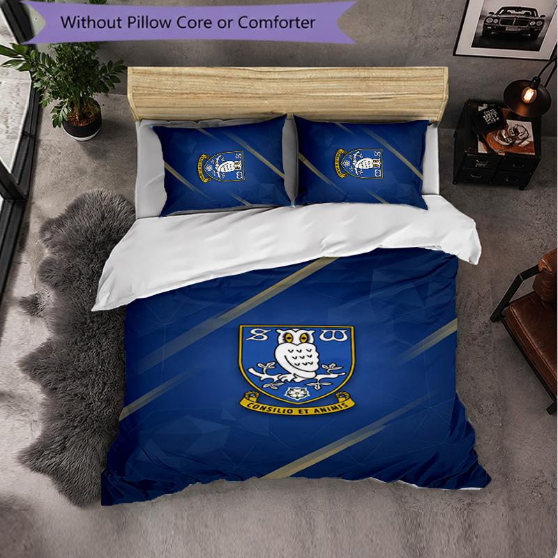 Biancheria da Letto a Tema Sheffield Wednesday Set 3 Pezzi Copripiumino Biancheria da Letto Decorativa Per Camera Adolescenti Decorazione Casa