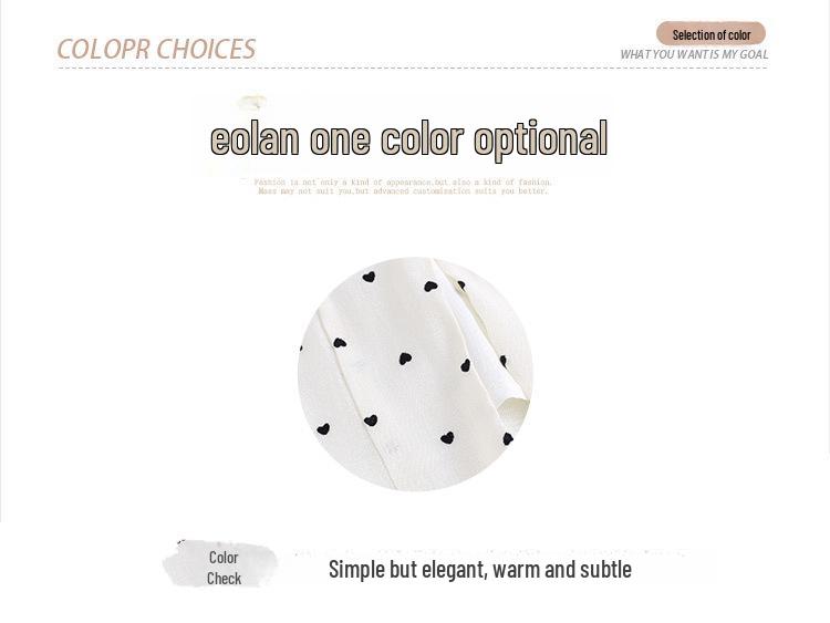 Hemd mit Rüschenherzspitze im französischen Stil und langen Ärmeln mit Perlenknöpfen