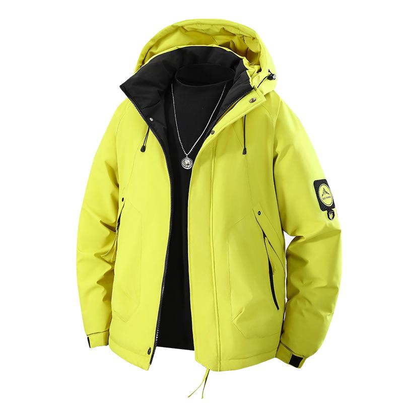 Men's Trendy Thickened Windproof Puffer Jacket – Warm Graphene Cotton Winter Coat