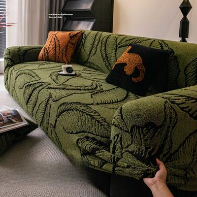 New Thickened Plush Anti Slip All Purpose Protective Cover Seat Cushion with High Elasticity Cotton Fleece Sofa Cover