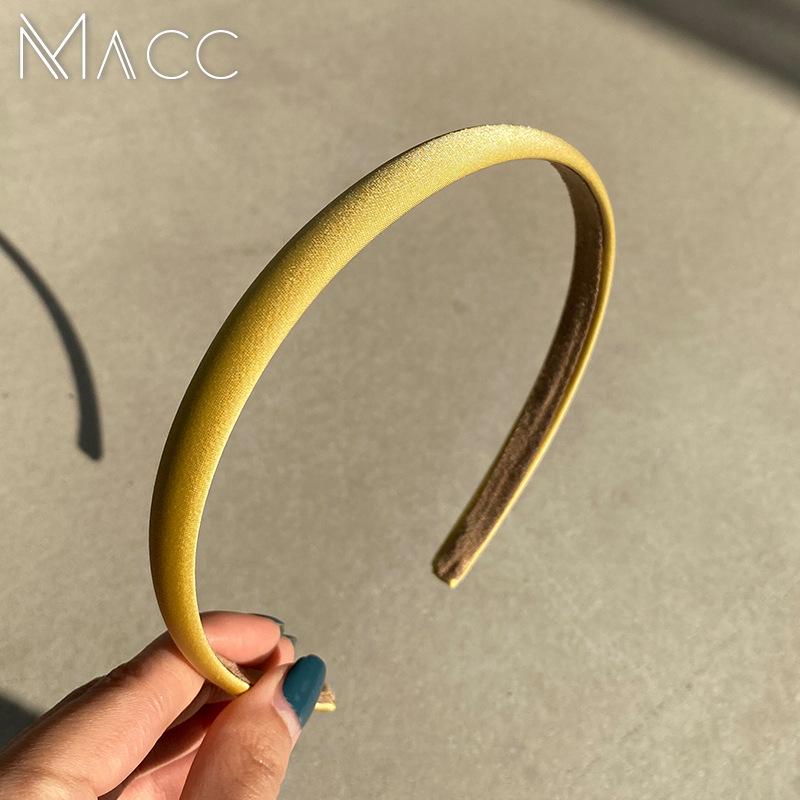 Pure White Moonlight Satin Headband - Elegant French Style for 2025