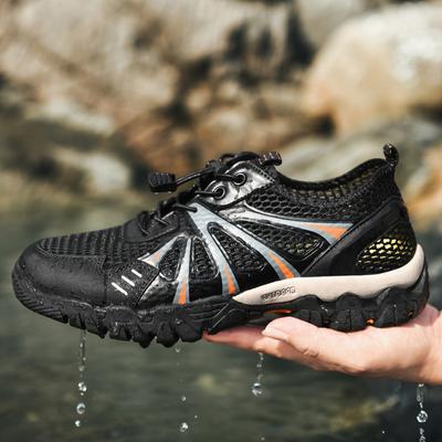 Sommer Herren Hohl Freizeitschuhe Atmungsaktive Outdoor Mesh Wanderschuhe