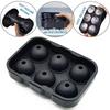 Silicone Ice Cube Tray 6 Grid Big Round Ice Mold Sphere Whiskey Ice Ball Maker Silicone Mold Bar Tools Home Kitchen Accessories