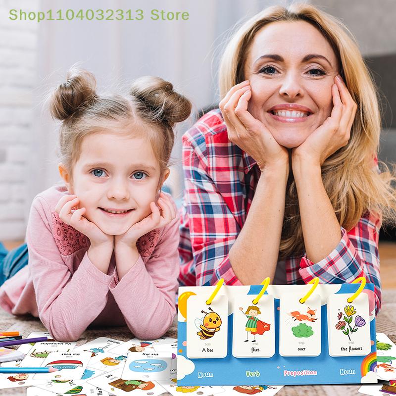 Vocabulary Building Special Education Speech Therapy Sentence-Making Exercises Flip Chart Sentence Educational Learning Tool