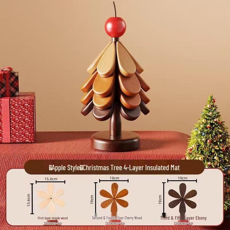 Tree-Themed Heat-Resistant Coaster - Creative Holiday Tea Cup Pad