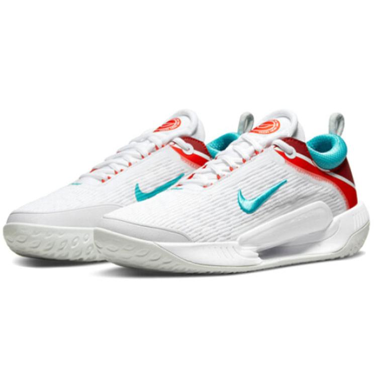 New Nike Court Zoom Nxt 'White Habanero Red Washed Teal' DH0219-136