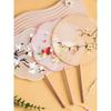 Double-Sided Embroidered Ancient-Style Semi-Transparent Fan for Women, Hanfu, Qipao, Traditional Court Lady, Children's Summer Dance Fan