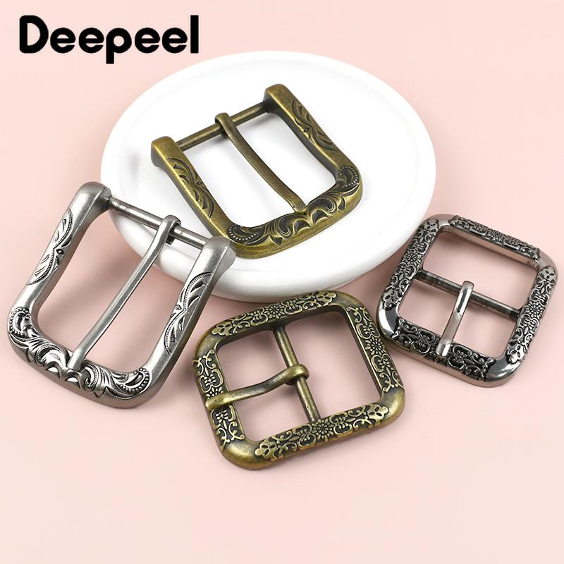 1/2 Stück Deepeel 35/40mm Vintage Metall Taschengurt Schnalle Antik Messing Silber Leder Verstellstift Verschluss DIY Gurtband Riemen Dekor Haken