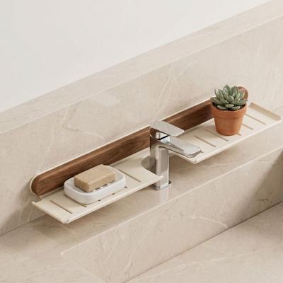 No-Drill Wall-Mounted Shelf Large Capacity Washroom Storage Shelf Storage Bathroom Shelf  Toilet