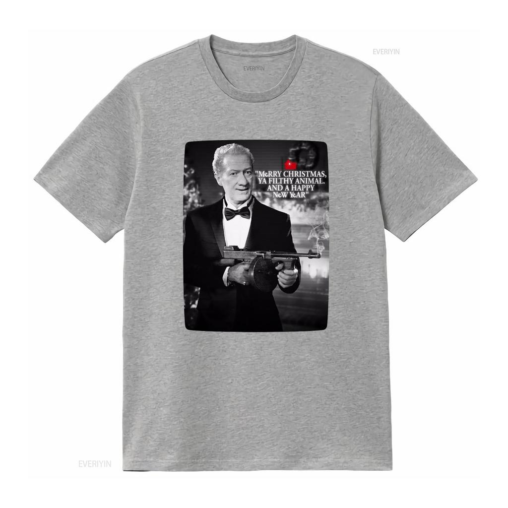 Home Alone Merry Christmas You Filthy Animal Happy New Year T Shirt 9910 Vintage Washed Homme Casual Stylish Designer Clothes