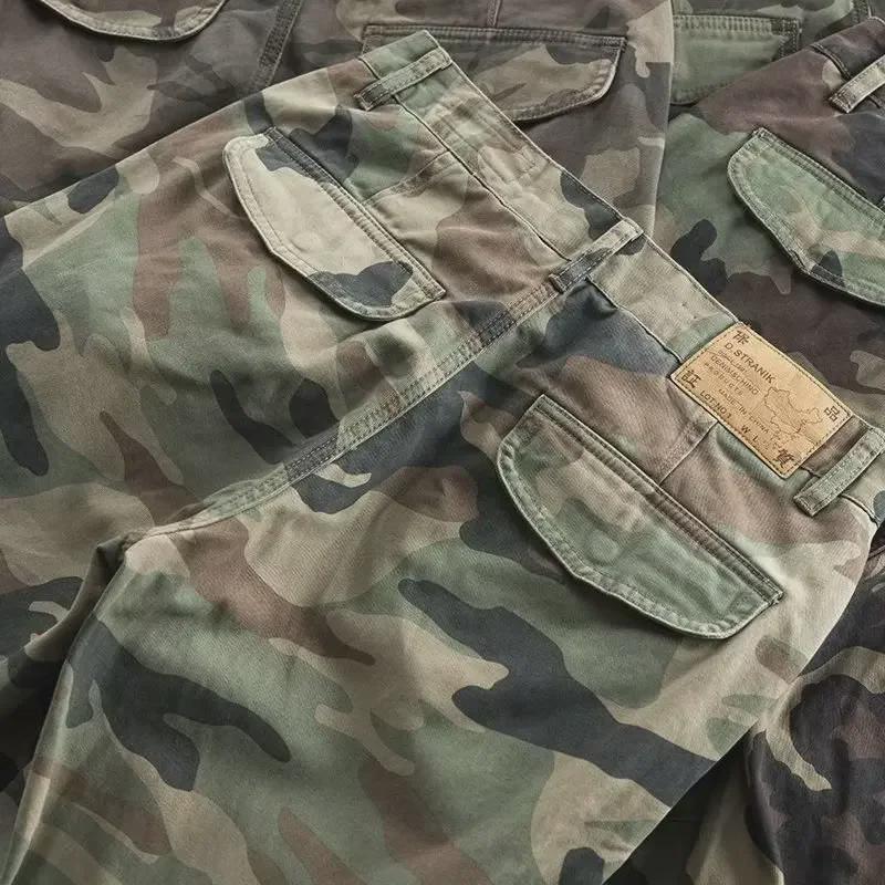 2023 Men's Fashion Camouflage Cropped Overalls: Spring/Summer Nine-Point Skinny Pants
