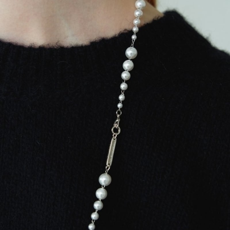LOVE ME MONSTER Slim Cone Pearl Long Necklace