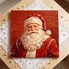 DIY Mini gerahmtes Perlenmalerei-Set Weihnachtsmann Perlen Leinwand Heimdeko Malerei