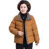 Elegante Giacca in Cotone a Quadri per Donne di Mezza Età e Anziane - Corta, Calda, con Collo Rialzato Cappotto Invernale