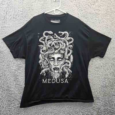Vampire Freaks 100% Baumwolle T-Shirt Herren T-Shirts Top 2XL XXL Medusa Schlangen 2-seitig Herren Baumwolle Schwarz