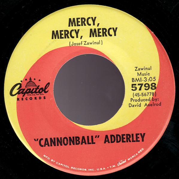 7inch Record CANNONBALL ADDERLEY  Mercy Mercy Mercy  Games 5798 Capitol Records 1967 US Jazz Used
