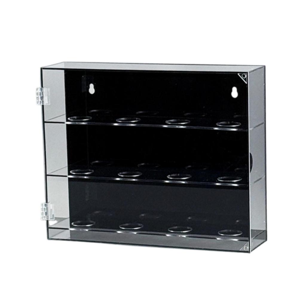 Ball Display Case 3-Tier Wall-Mounted Clear for Office, Sports Fans