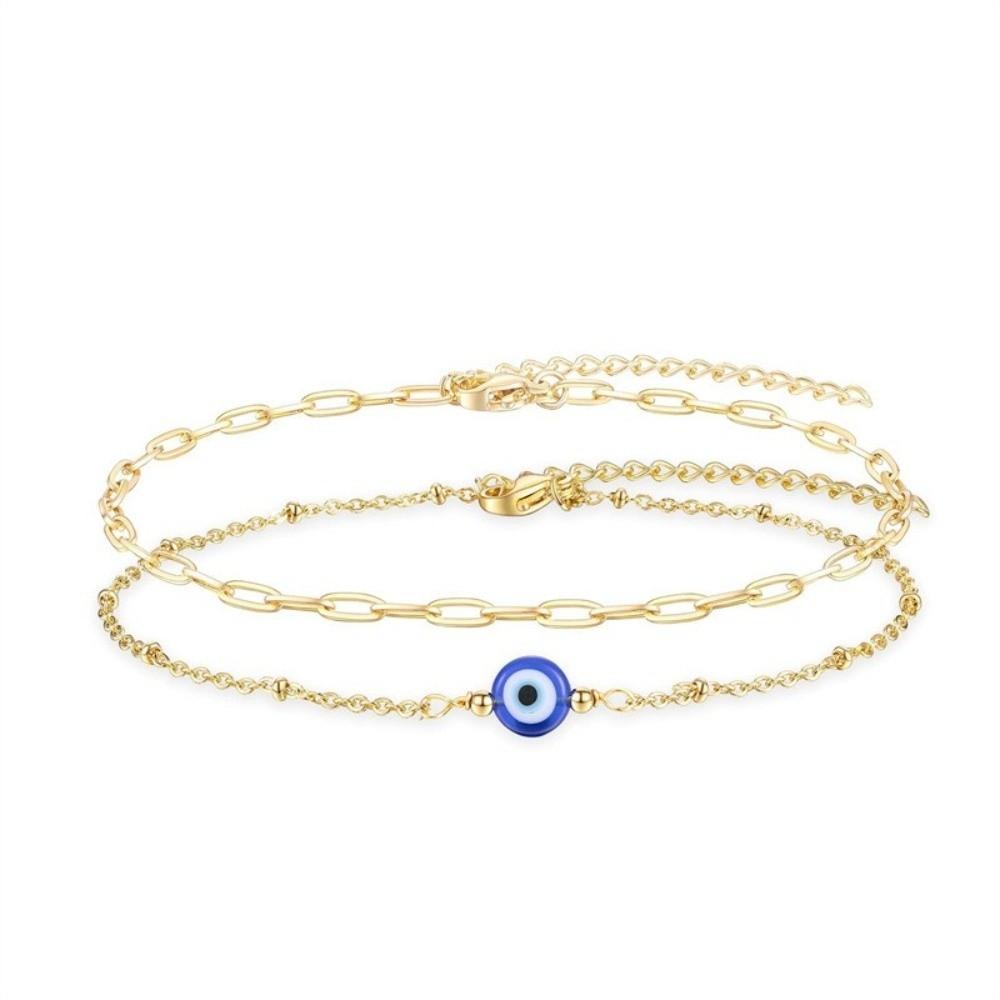 Unique Turkish Blue Eye Bracelet Elegant Adjustable Chain Bracelet  Lucky Charm