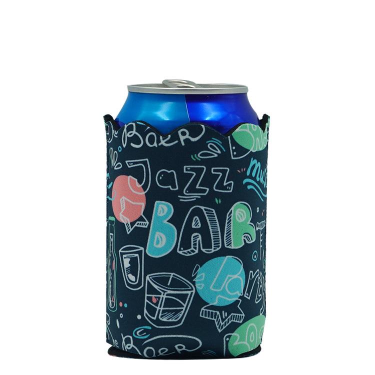 

Нескользящий термоизолирующий держатель для напитков, неопреновый чехол-охладитель для банок с различными узорчатыми кружевными отделками для банок с газировкой/колой светло-зеленый