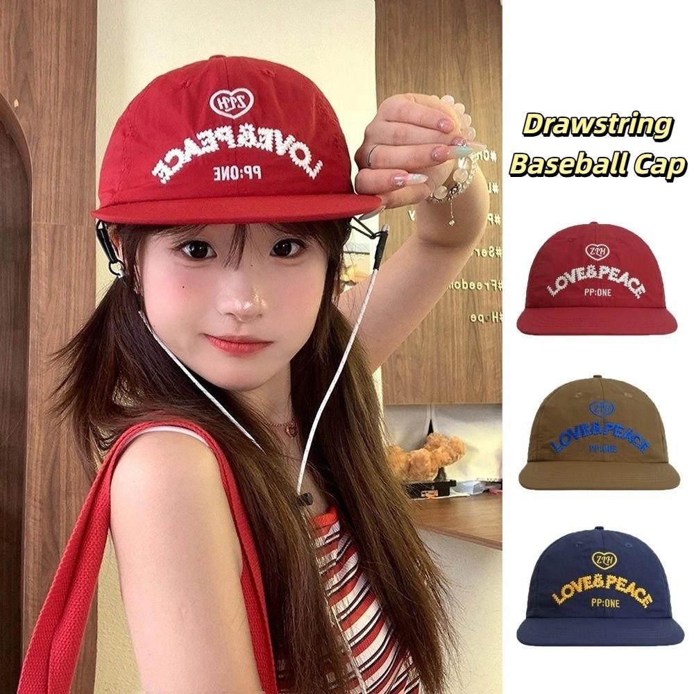 Breathable Letter Baseball Cap Korean Women's Visors Casual Drawstring Baseball Cap  Teenagers