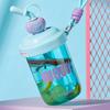 Efficient Straw Cup With Manual Stirring Function Portable Handle Leak Proof Design Durable PC Materials For Office Gym Outdoor