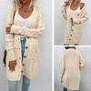 Women's Sweater Autumn and Winter V-neck Knit Button-up Cardigan