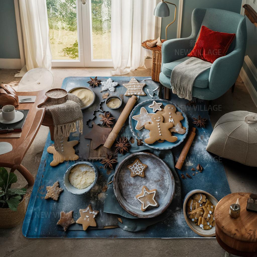 House Entrance Carpet Home Door Mat Living Room Bath Foot Bathroom Non-slip Water Absorption Rugs Bath Merry Christmas Winter