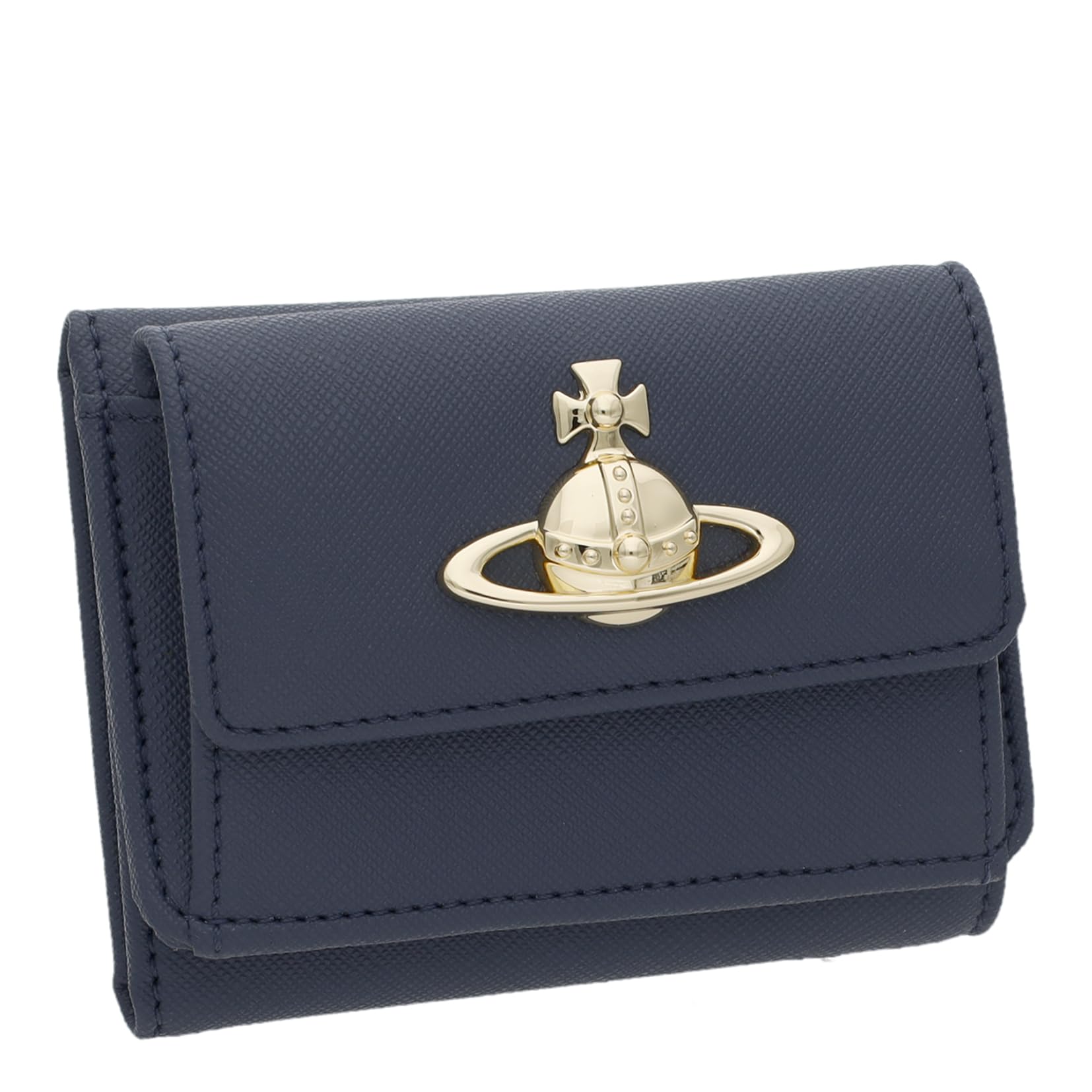 

Vivienne Westwood SAFFIANO PLAIN Denim Tri-fold Wallet, 5115002TW-S0021, Blue, Women s [Used]