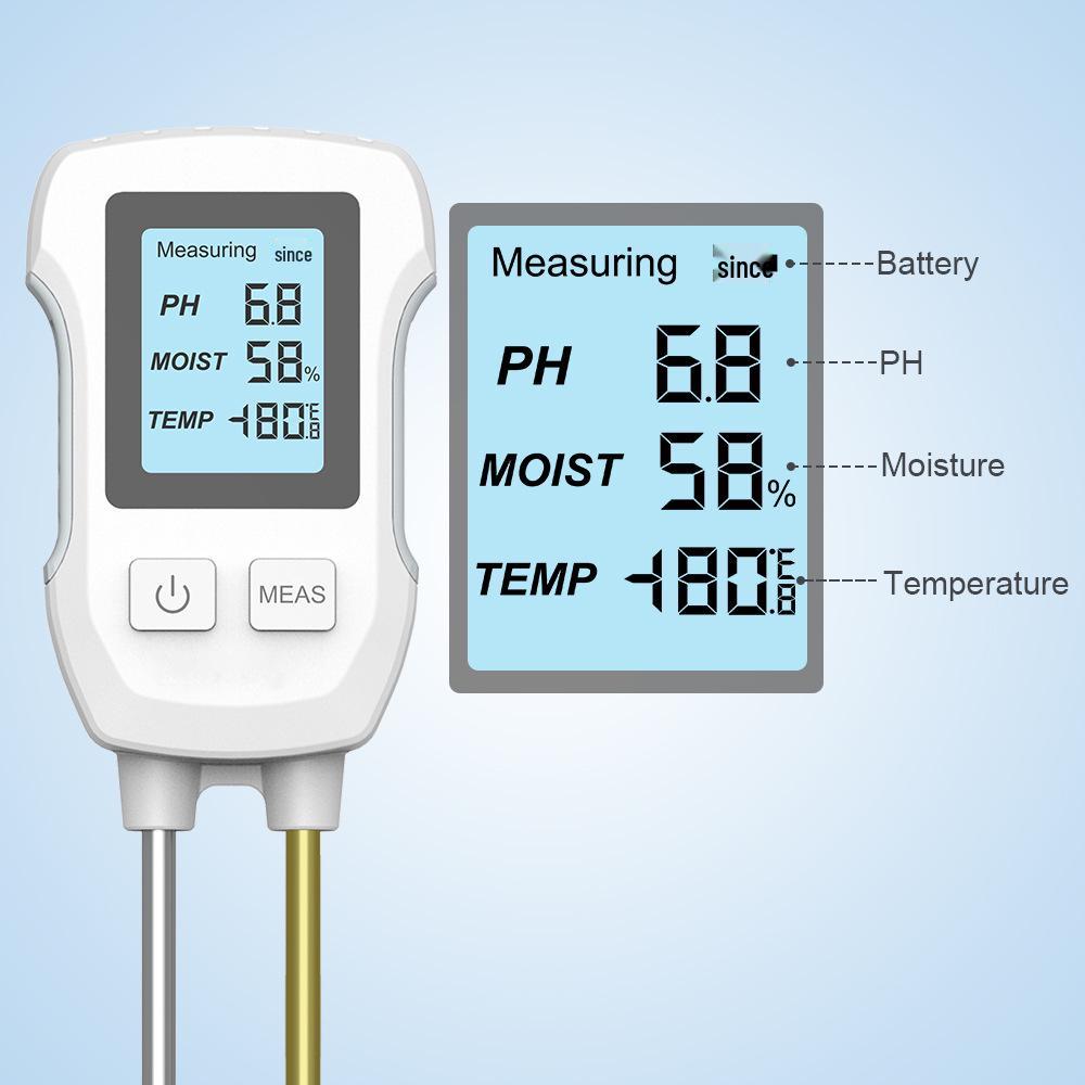 Digital Soil Tester: 3-in-1 PH, Temperature, and Humidity Meter for Orchards and Potted Plants