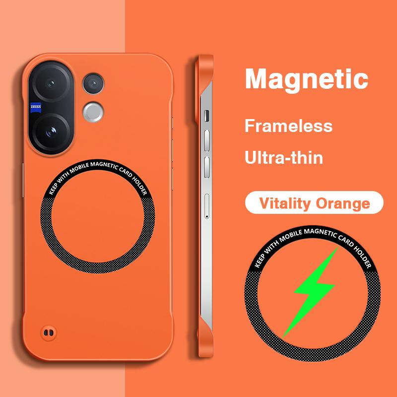 

Candy Armor Hard Phone Case for VIVO V60 T4 Pro T4Pro 5G Magnetic Wireless Charging Shock Proof Thin Frameless Luxury Back Cover vivo T4 Pro