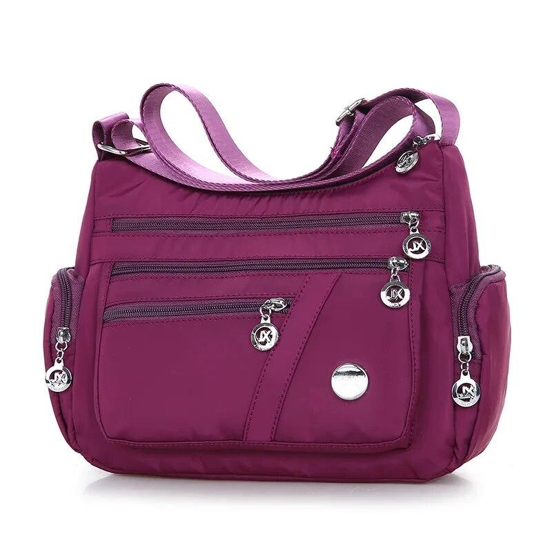 Bolso de nailon impermeable para mujer, tipo mensajero, cruzado, de gran capacidad, para viaje, informal, de alta calidad