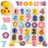Wooden Puzzle Montessori Toys Numbers Puzzle Children Gift Christmas
