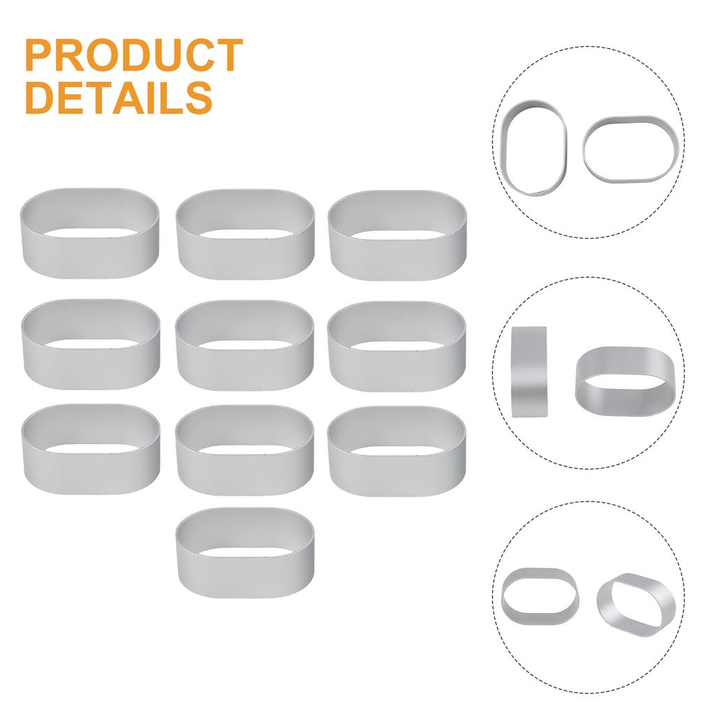 Sturdy Cheese Cake Rings Aluminum Alloy Half Cooked Molds (Pack of 10)
