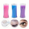 100Pcs/set Microbrush Applicators And Microfiber Wands | Designed for Eyelash Extensions, Nail Art, And Makeup Application